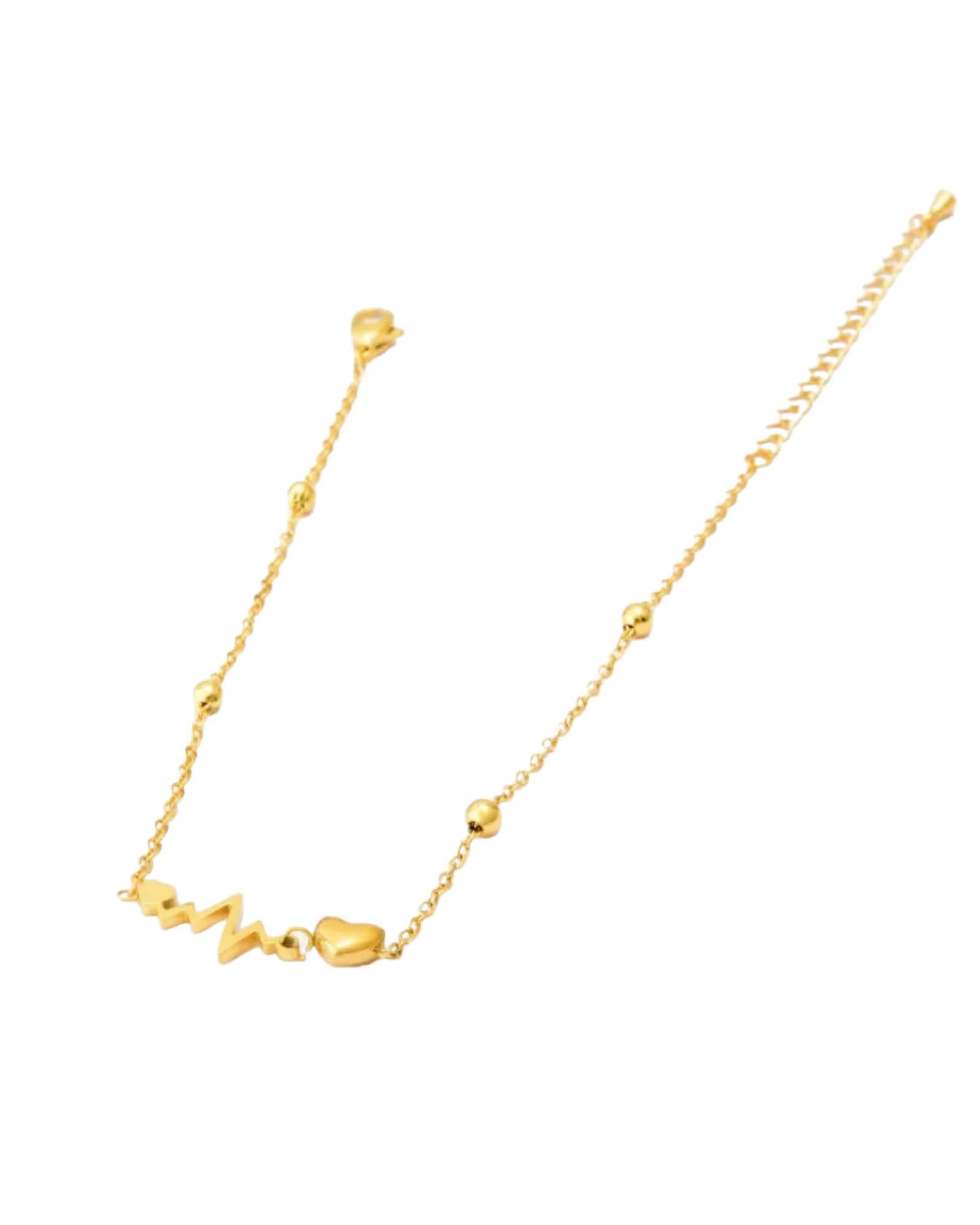 Heartbeat chain Anklet
