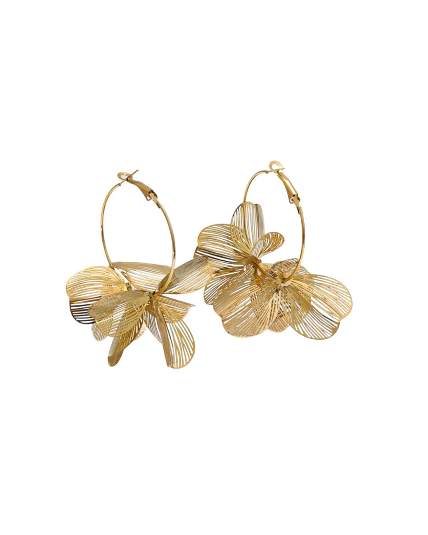 Golden Bloom Hoops