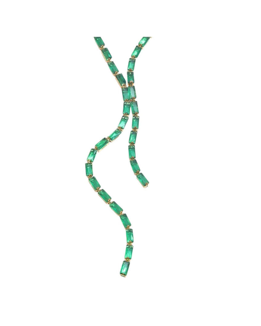 Elegant cascade necklace featuring a radiant design with sparkling stones, creating a flowing and glamorous look from Lia Haddi Modern Jewelry.