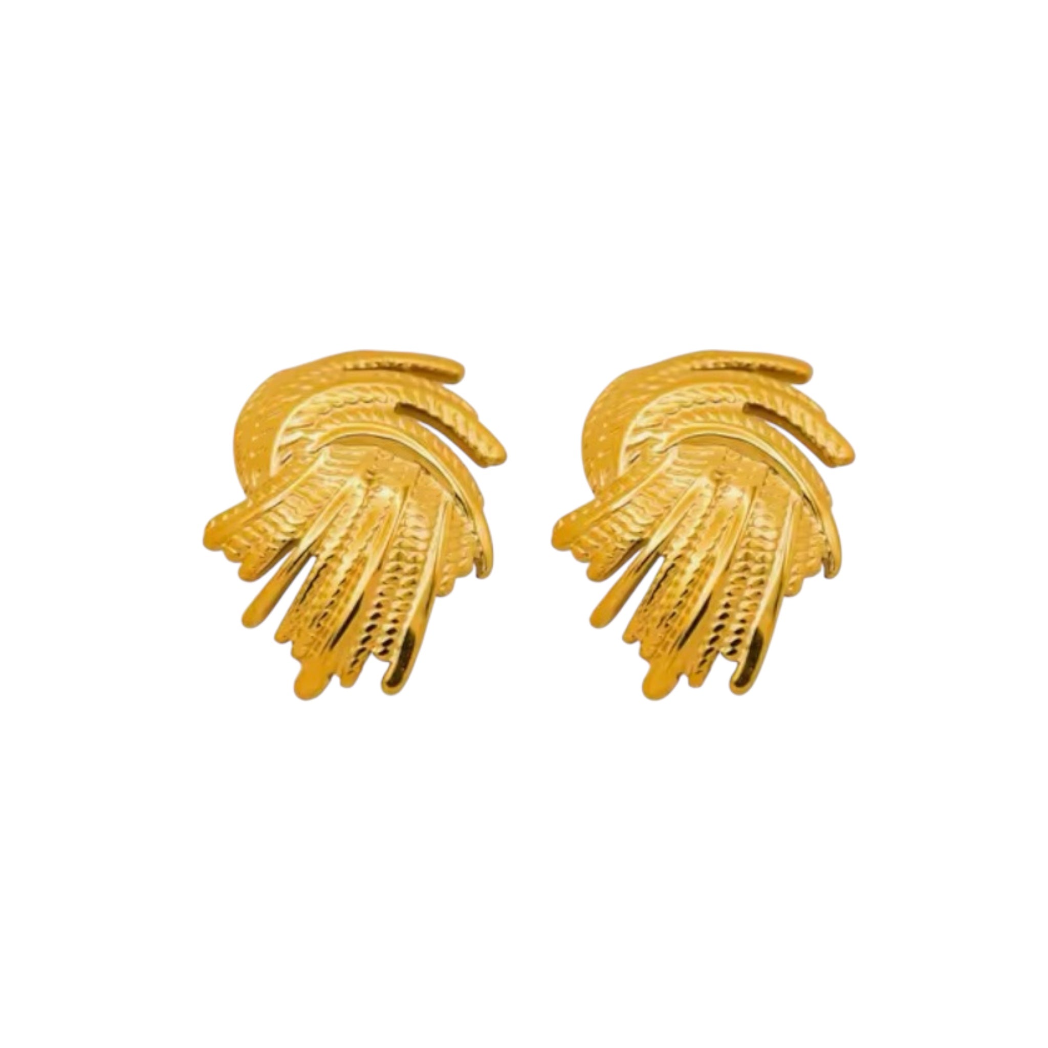 Solara Textured Fan Earrings