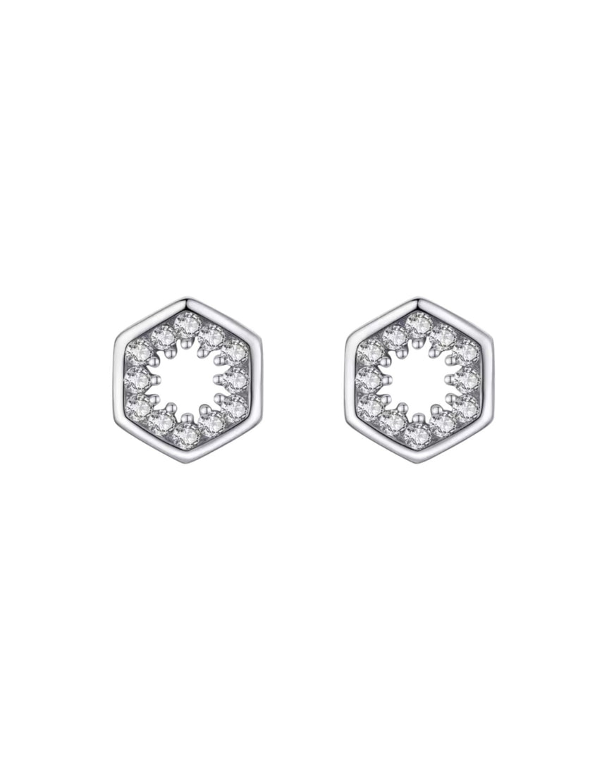 Sterling Hex Studs