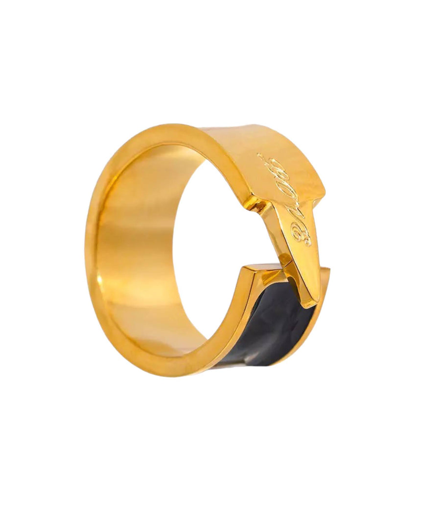 Black Enamel Ring