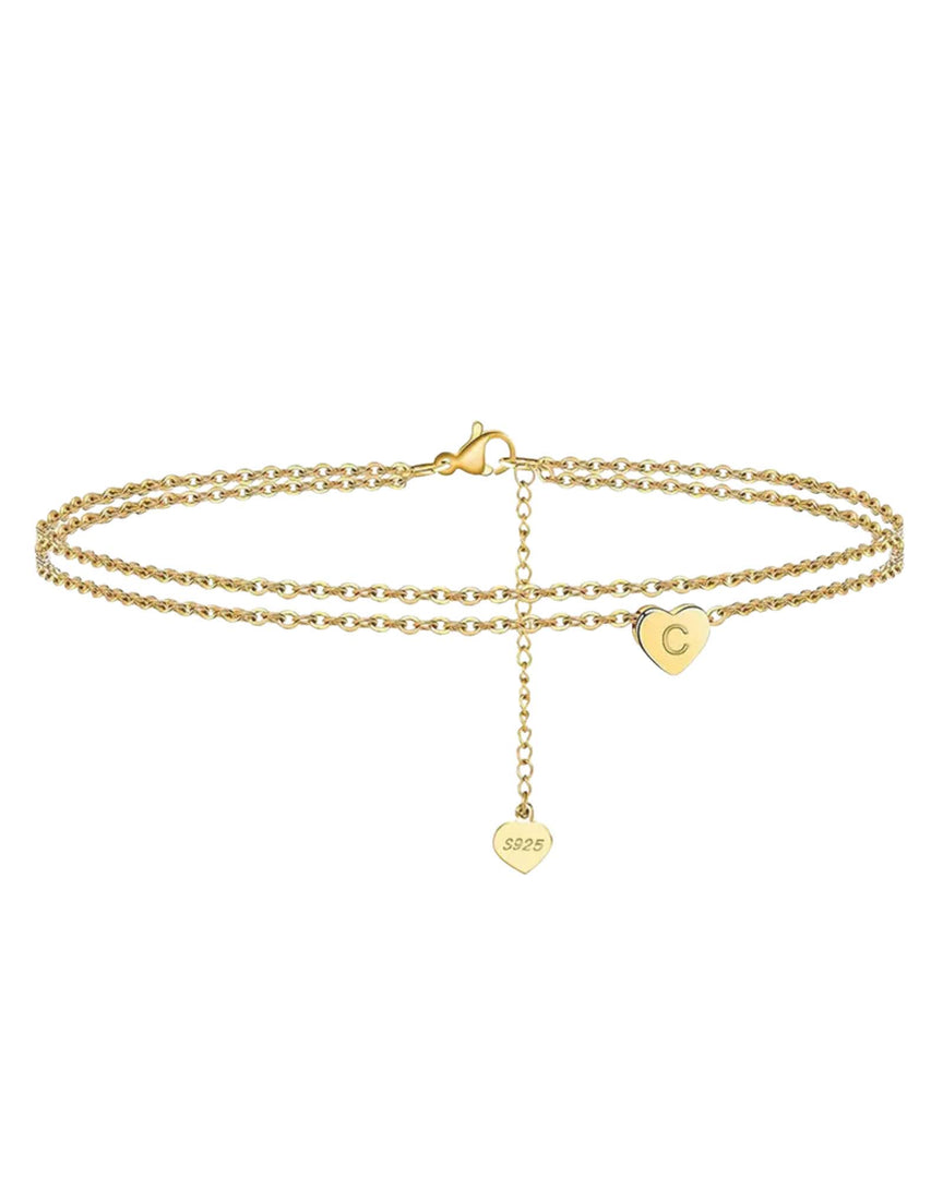 Letter C Charm Dainty Bracelet