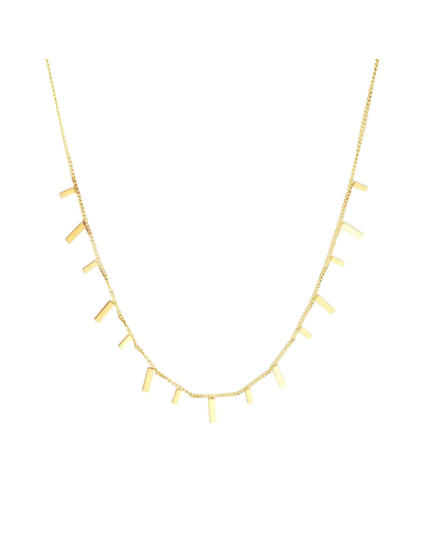 Dainty Multi Bar Necklace by Lia Haddi - Stainless Steel 18K Yellow Gold Plated, Tarnish resistant, water-resistant, hypoallergenic, featuring multiple bars. Length 40cm + 5cm extension, choker style