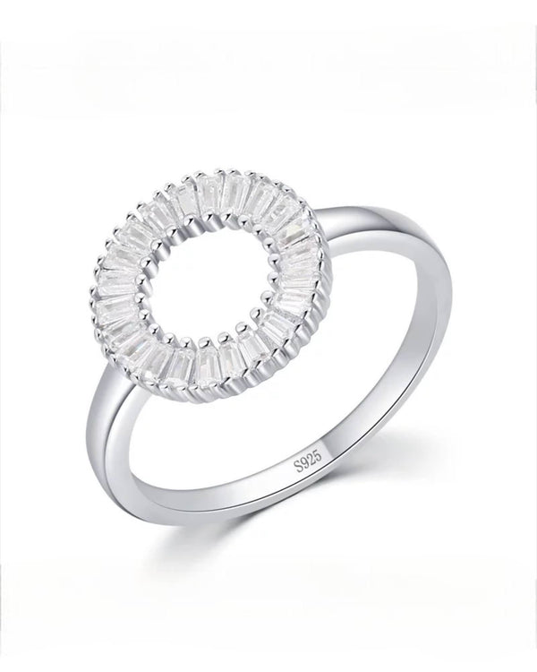 Lia Haddi Kate Ring - S925 Rhodium Plated, Size 8, Tarnish Resistant, Water-Resistant, Hypoallergenic, Elegant and minimalist design from Lia Haddi's collection.