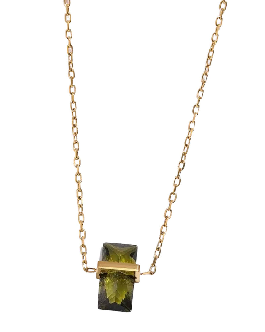 Olive Baguette Pedant Necklace