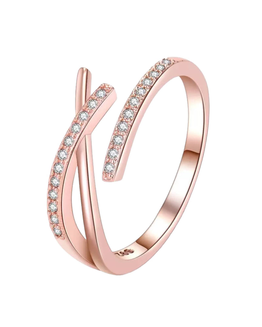 Open Edge Criss-Cross Ring