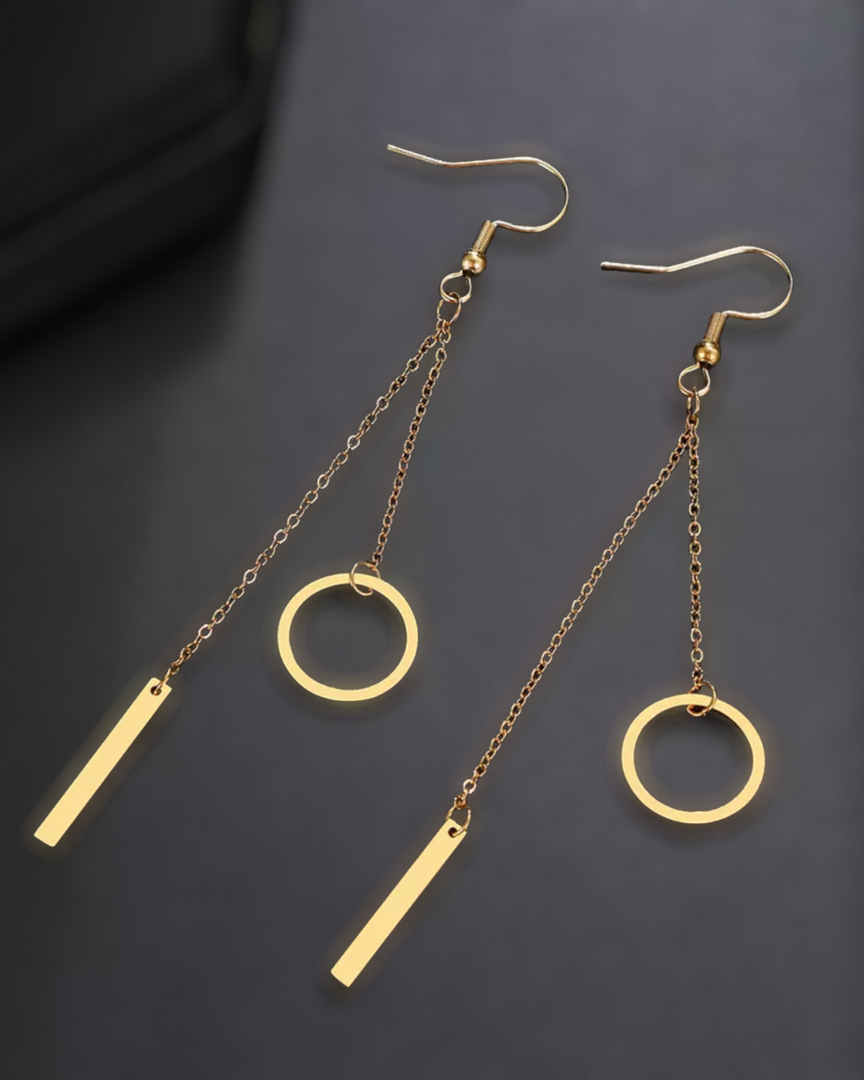 Tassel Cercle Bar Earrings