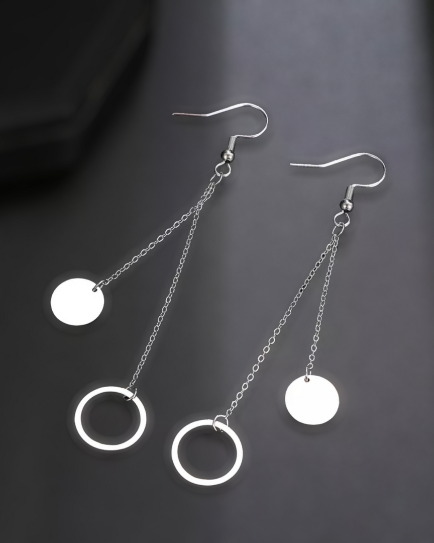 Tassel Cercle disc Earrings